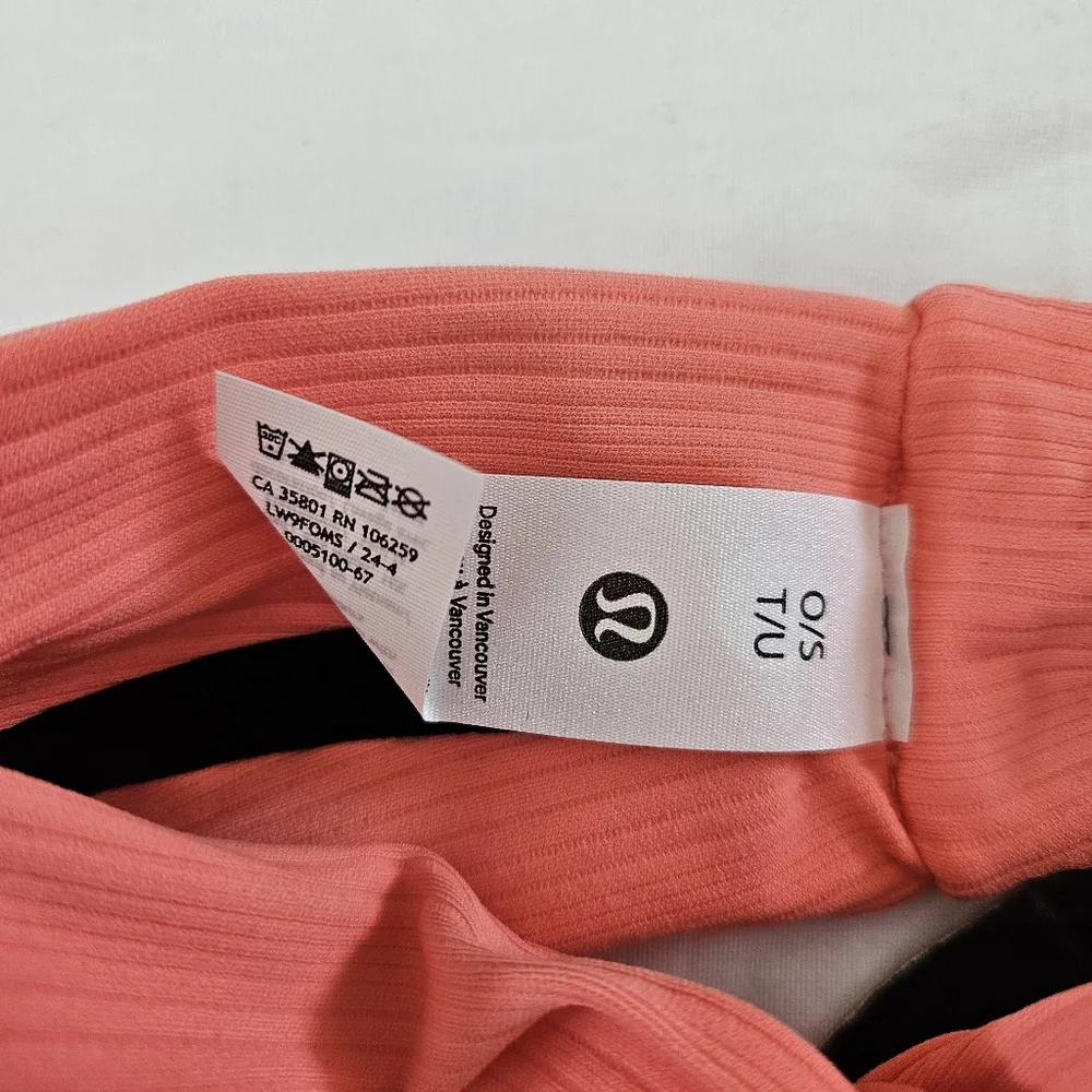 Lululemon Ribbed Nulu Twist-Front Headband RPCR Raspberry Cream